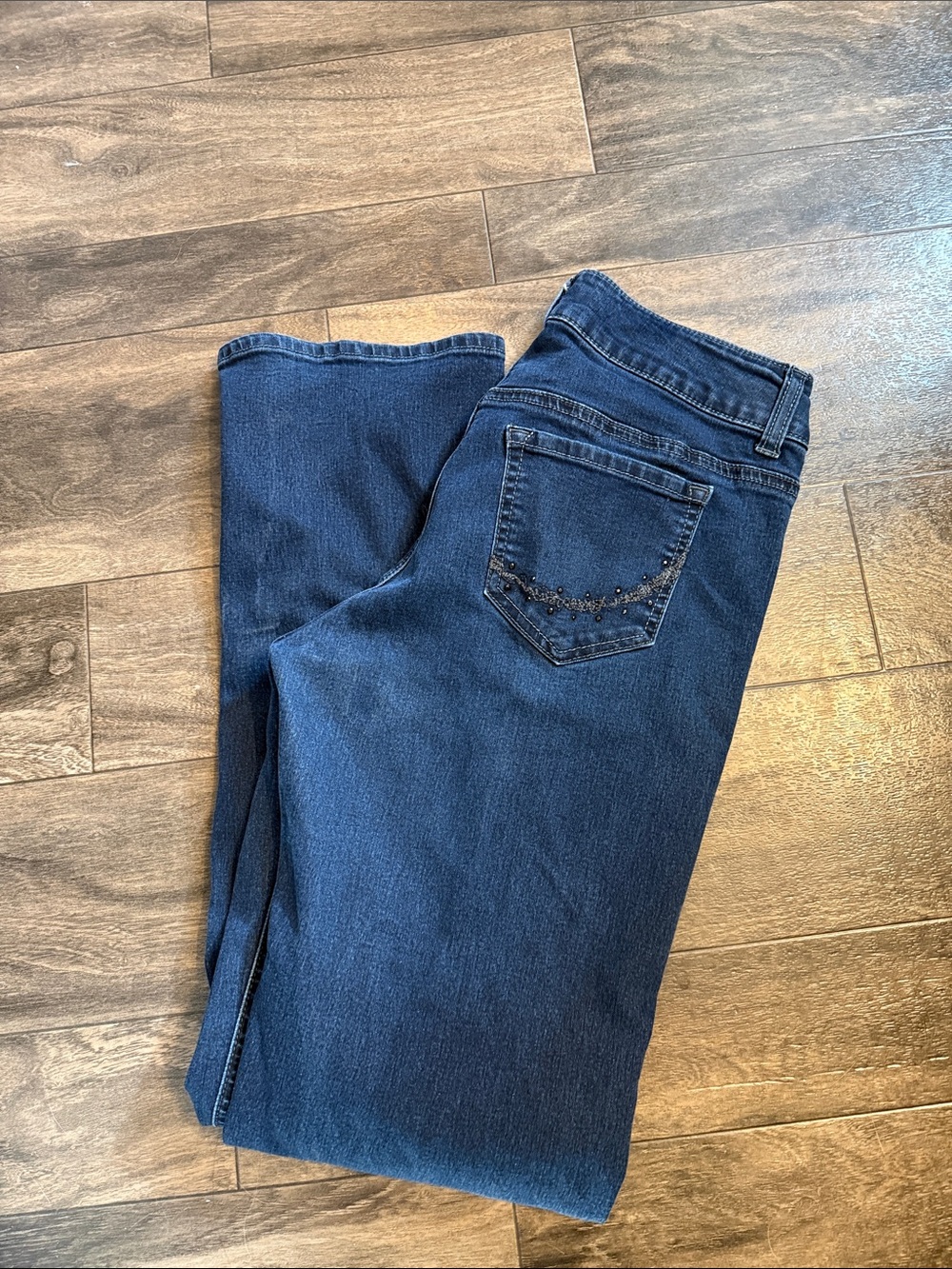 Riders by Lee Dark Blue Straight Leg Jeans with Pocket Stud Detail